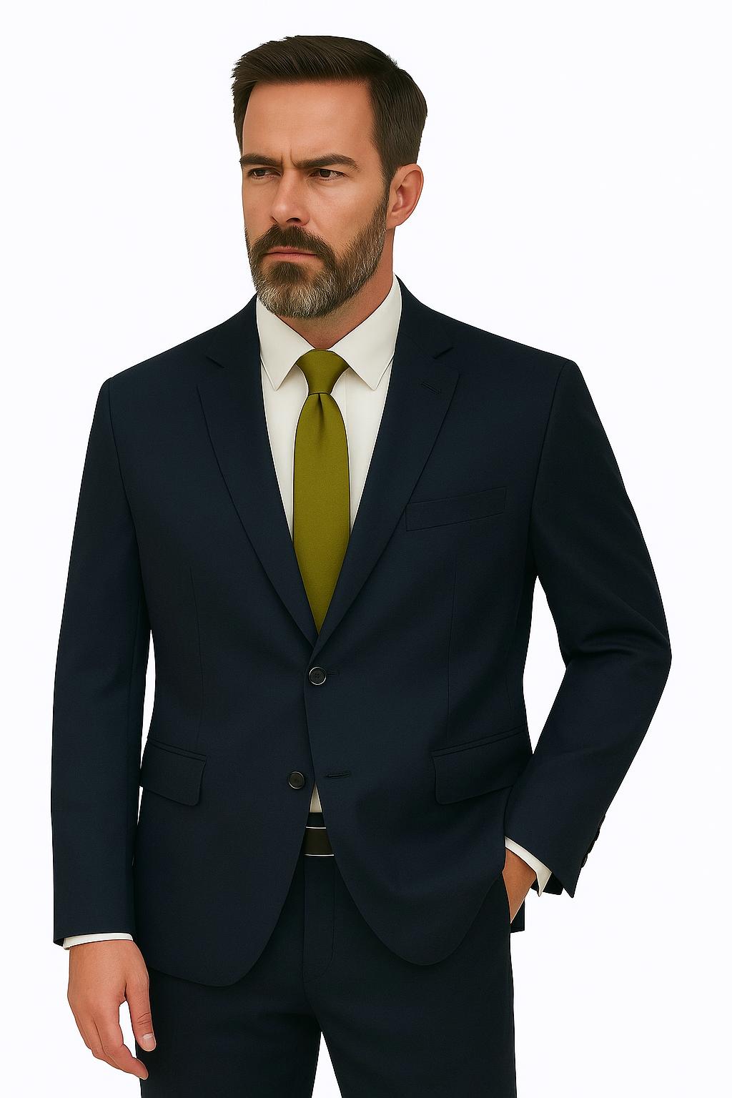 GRAVATA LISA VERDE OLIVA