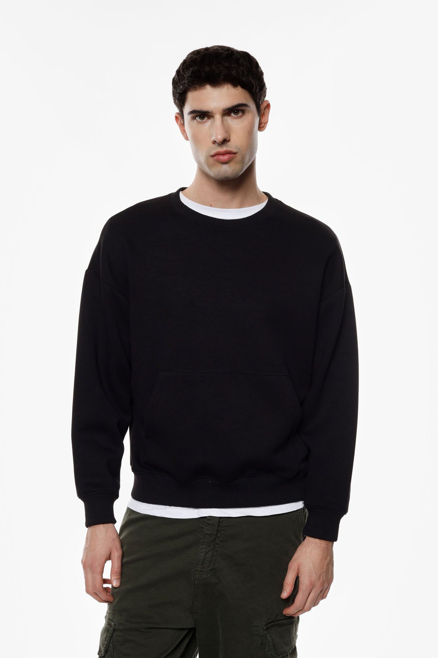 CAMISOLA DE FELPA COM BOLSO