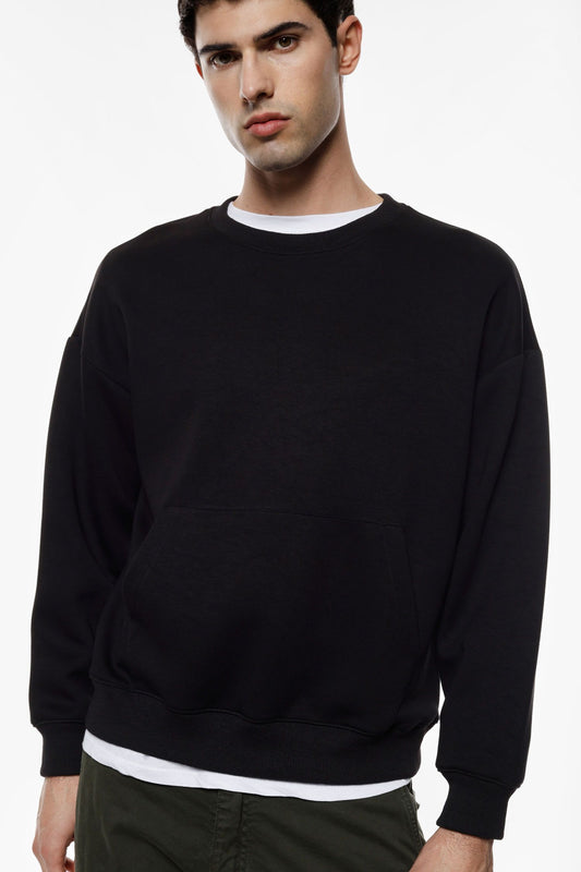 CAMISOLA DE FELPA COM BOLSO