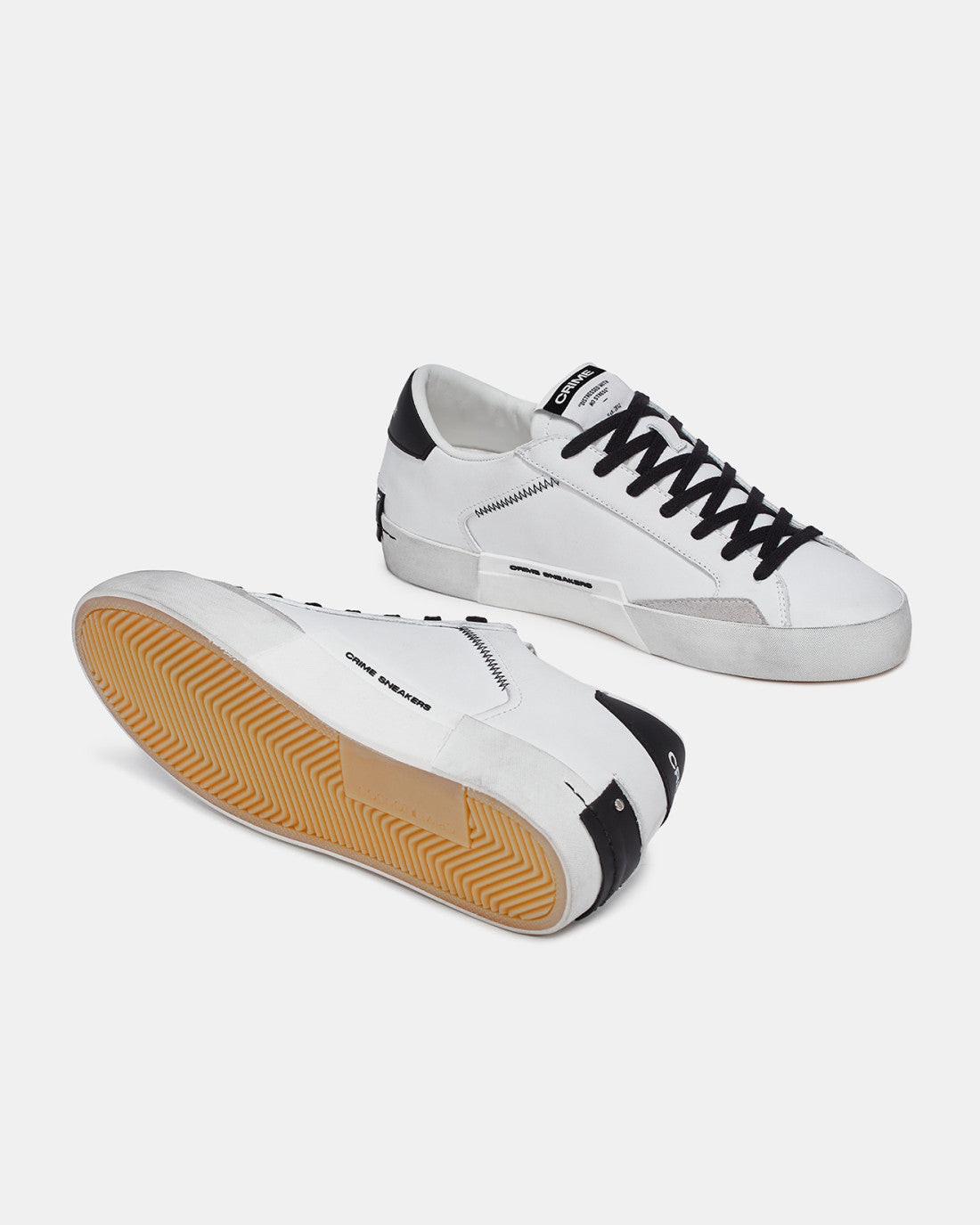 TÉNIS DISTRESSED WHITE-BLACK