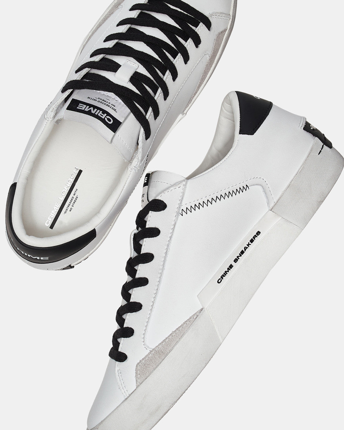 TÉNIS DISTRESSED WHITE-BLACK